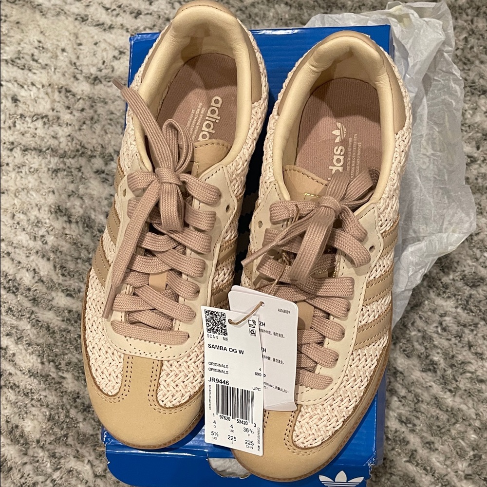 NIB Adidas Women's Samba OG Tan Sneakers